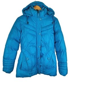 Adidas blue puffer jacket size L
